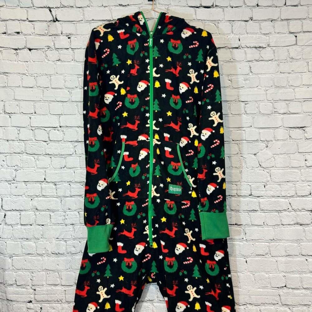 Tipsy Elves Christmas Fleece Zip Up Romper